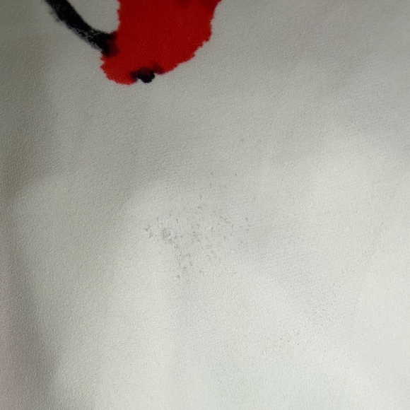 Ralph Lauren White Midi Dress with Red Floral Design - Picture 4 of 5